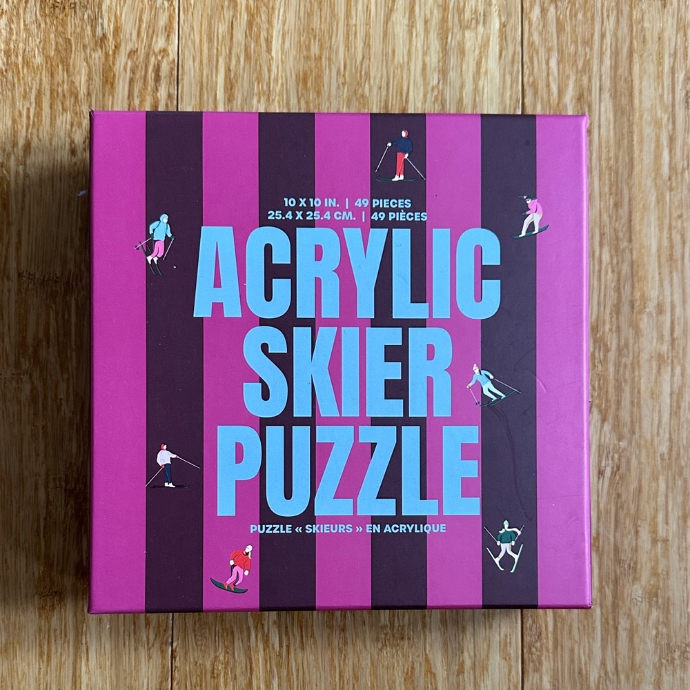 Anthropologie Acrylic Ski Puzzle